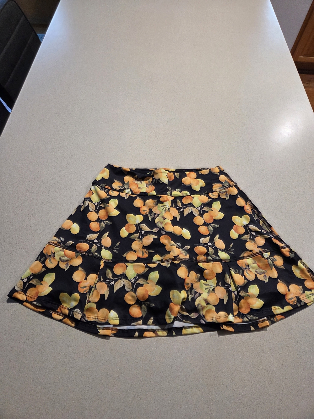 A-Line Black Skirt w Undershort from Dona Jo